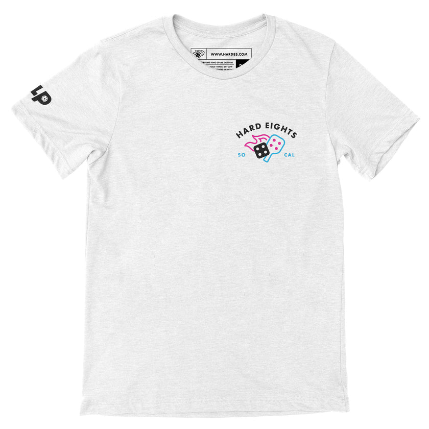 Socal Hard Eights - White Unisex T-Shirt
